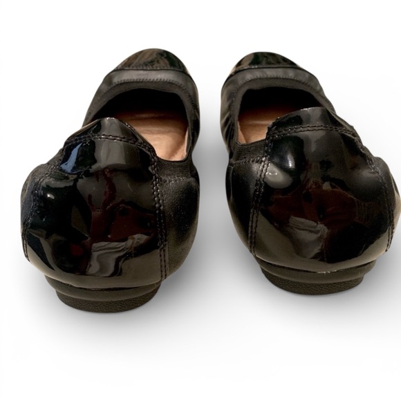 Josef Seibel Black Leather Ballet Flats With Rubber Bottom Size EU 39 US 8-8.5 - Picture 4 of 6